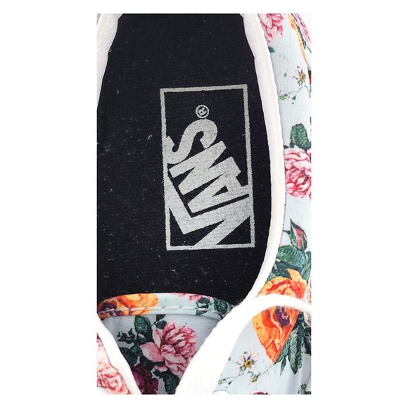 VANS Floral Print Lace Up Canvas Sneakers Unisex - Picture 11 of 12